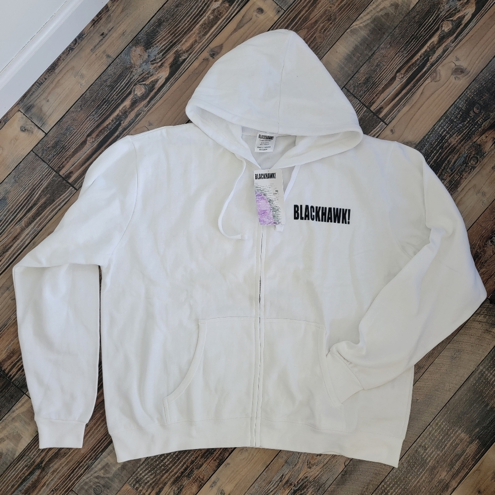 BlackHawk Womens XXL BHI Crest Tech Tactical Hoodie Full Zip Sweatshirt White